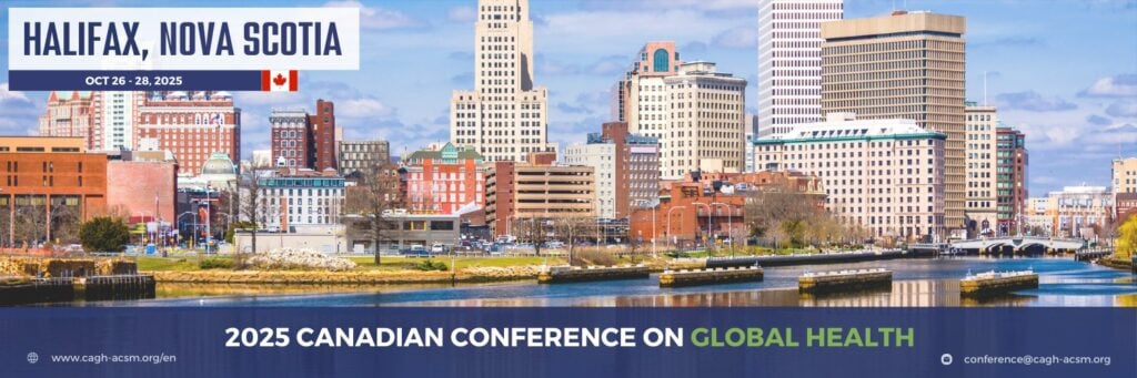 Banner image of the Canadian Conference on Global Health Banner featuring a landscape view of Halifax, Nova Scotia